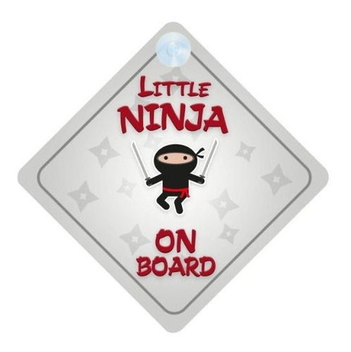 Little Ninja A Bordo Signo De Un Nuevo Bebé /regalo Para El
