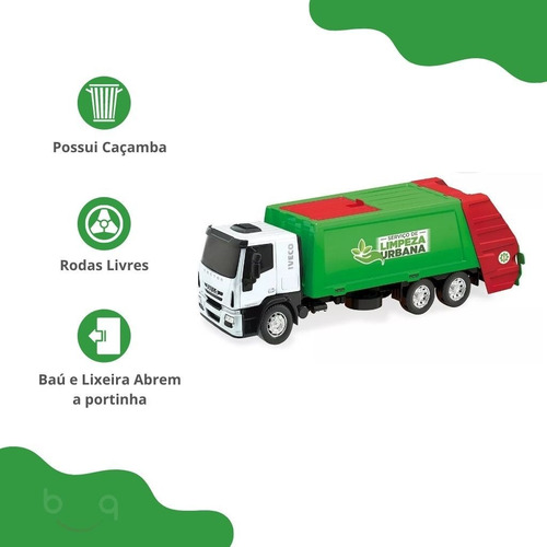Imagem 2 de 4 de Brinquedo Caminhão Menino Iveco Coletor Lixo 342