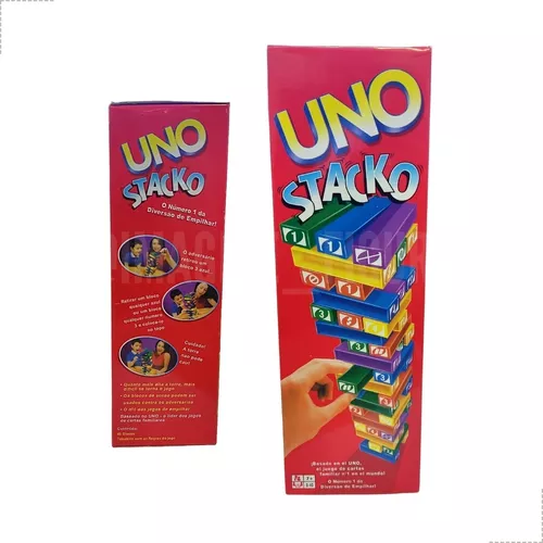 Jogo uno stacko torre empilhar