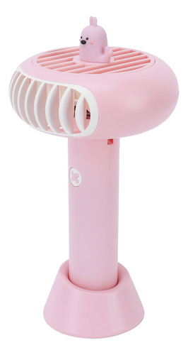 Ventilador Portátil Rosa Con Cuello Usb, Mini Escritorio Ple