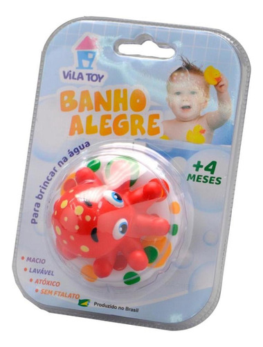 Brinquedo Banho Alegre - Polvo - Vila Toy