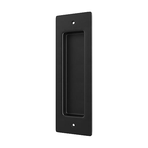 6-1/2  Flush Pull Handles, Matte Black Rectangular Rece...