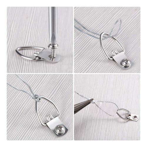 Kit Colgar Cuadros, Colgadores D Tornillos, Cable Colga...