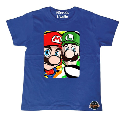 Polera De Niño Luigi Y Mario Mix