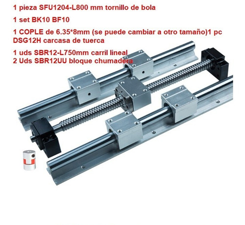 Sfu1204 800mm C7 Tornillo De Bola Con 1204 Brida Única Bola 