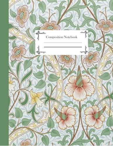 Libro: Composition Notebook: Vintage Art Nouveau Cover: Daff