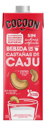 Bebida De Castañas De Caju Sin Azucar Cocoon 1 Lt