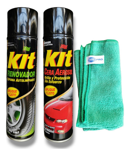 Kit Limpieza Renovador De Neumáticos Y Cera Kit 