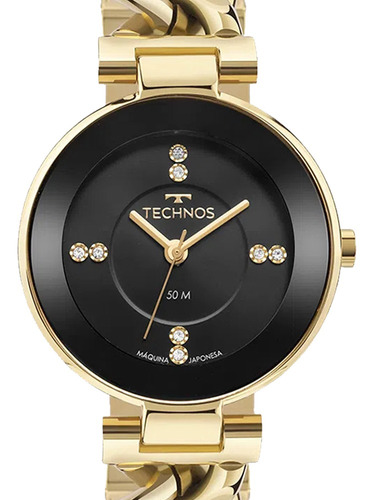 Technos Technos Feminino Dourado Elos 2036mqm/1p Fundo Preto