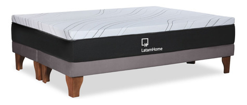 Cama Zen Top Spring  Hybrid Tela Gris King