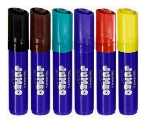 Marcador Luxor Plumones Jumbo 6 Colores Unidad