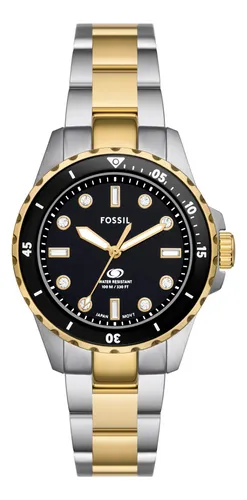 Reloj Fossil Dive Es5349 De Acero Inoxidable Azul Para Mujer
