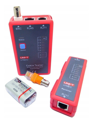 Tester De Red Probador De Cables Rj45 Rj11 Y Bnc Unit Ut681c