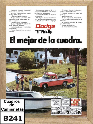  Dodge 100 Camioneta,cuadro,poster    B241