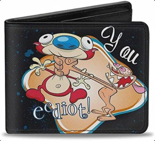 Ren And Stimpy Cartera Plegable Pu Con Hebilla Hombre-ren X