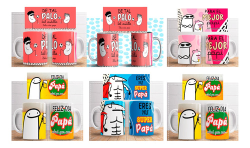 Tazón Día Del Padre Pack 6 Unidades Flork Divertidas Tazas D