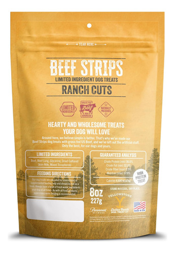 Yellowstone Dutton Ranch, Tiras De Carne De Res 16oz