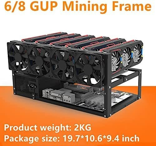 8gpu Mining Rig Frame, Steel Open Air Mining Mining Com...