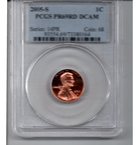Moneda 1 Centavo Eeuu Certificada Pcgs