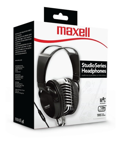 Imagen 2 de 2 de Auriculares Studio Series Maxell St-2000 Vincha Microfono