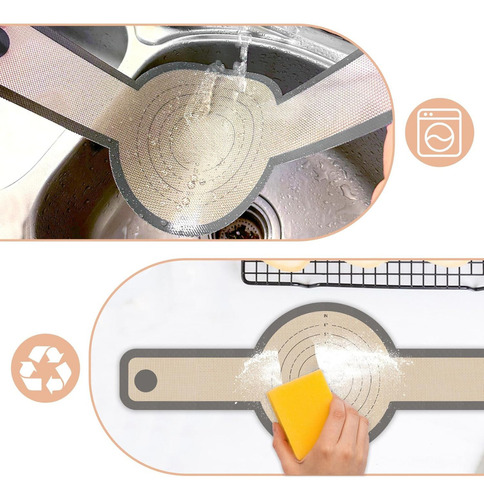 U Chef Set De 2 Tapetes De Silicona Para Hornear Pan Color Beige