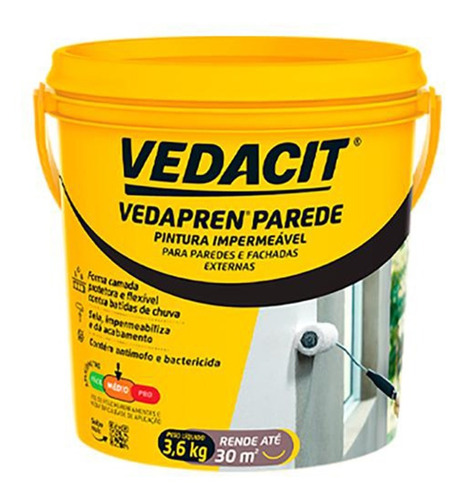 Vedacit  Vedapren  Impermeavel  3.6 L Branco Brilhante