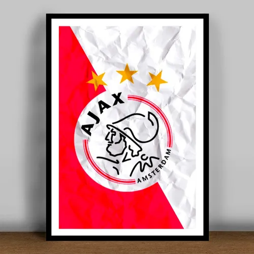 Cuadro De Escudo Ajax Listo P Colgar 30x42cm