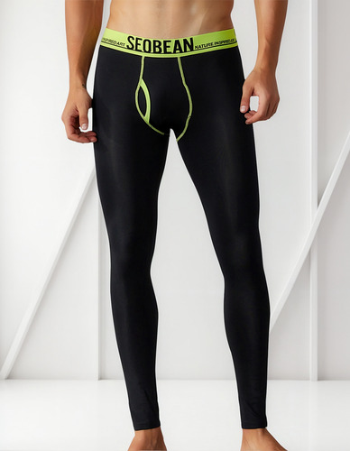 Leggings Deportivos Térmicos De Algodón Transpirables Con Es
