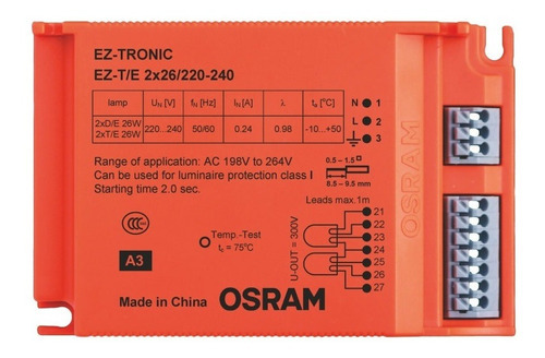 Reator Eletrônico Ez-tronic Ez-t/e 2x26w 220v Afp Osram