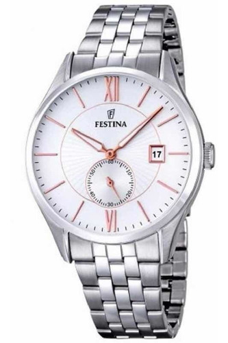 Reloj Festina Hombre F16871/2 Acero Analogo Numeros Romanos