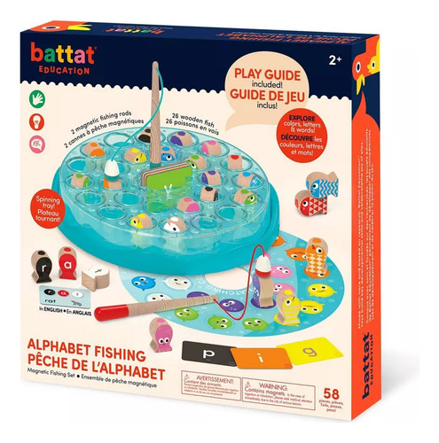 Juego Pesca Magic Imantado Aprende Colores Letras Battat Education