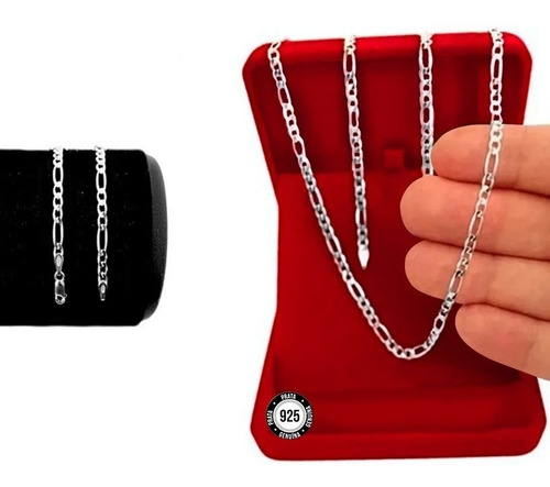 Imagem 3 de 7 de Cordão + Pulseira + Pingente Italiana Prata 925 3x1 70cm 3mm