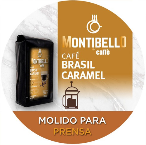 Cafe En Grano Tostado S/azuc. Montibello Brasil Caramel 500g