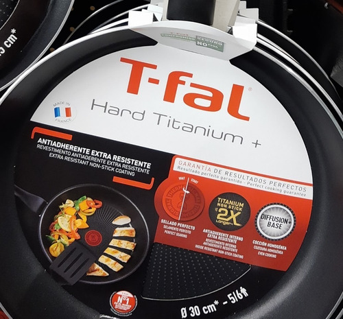 Sartén T-fal 30 Cm Diámetro Hard Titanium Antiadherente