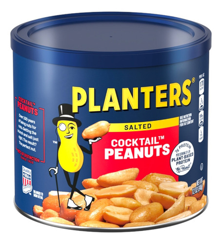 12 Cacahuates Salados Planters 340g Peanuts Cocktail
