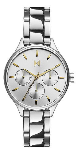 Mvmt Reina Reloj De Plata De Sirena Analógica De 34 Mm Para 