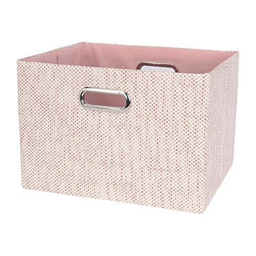 Cubo De Almacenamiento Con Asas, Rosa