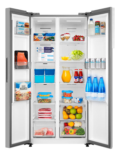 Outlet Geladeira Side By Side 442l Inverter Cor Inox Conecta