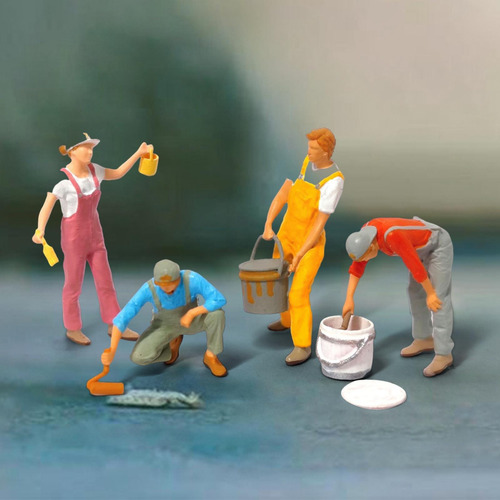 Figuras De Modelo De Pintor En Miniatura A Escala 1:64 De B