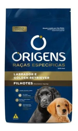 Ração Origens Labrador Golden Retriever Cães Filhotes 15kg