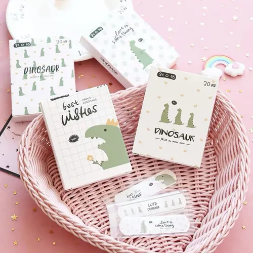 Pack X 20 Curitas Infantiles Diseños Kawaii - Dinosaurio