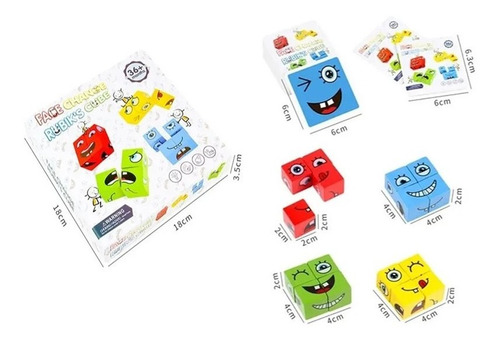 Blocos De Construção De Madeira Emoji Juguete De Jogo De
