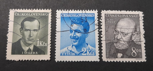 Sello Postal Checoslovaquia - Escritores 1949