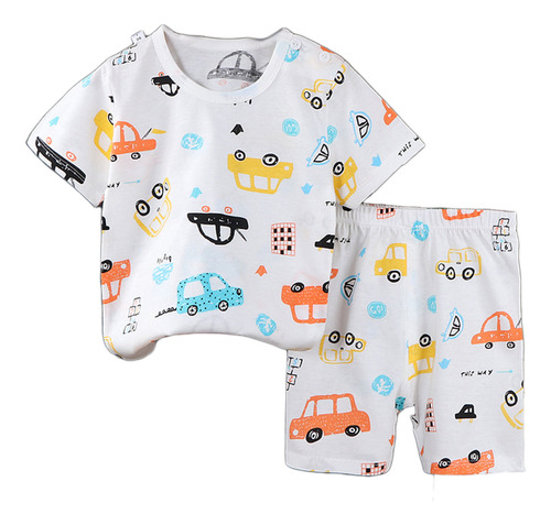 Conjunto De Pantalones Cortos De Verano Para Niños, Camiseta