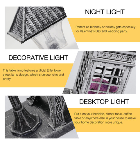 Lámpara De Calle Creativa, Luz Nocturna, Mesa Vintage Con Fo
