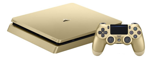 Sony PlayStation 4 Slim 1TB Gold Limited Edition cor gold - Excelente (Recondicionado)