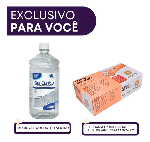Sonopulse Compact 3 Mhz Ibramed Luva M Sem Pó + Gel 1 Kg