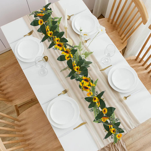W Simulated Sunflower False Flower Vines Staircase Door 2003