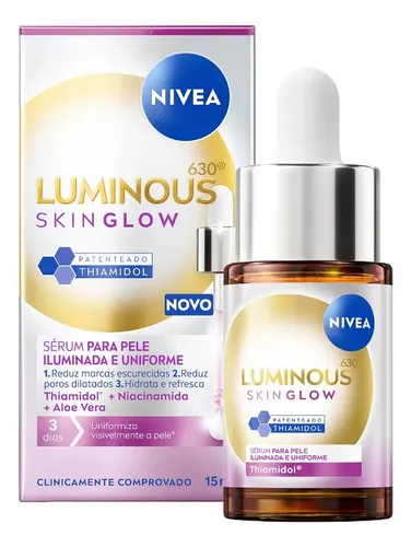 NIVEA LUMINOUS630 Skin Glow Sérum 15ml, Pele Uniforme, Glow Insta...