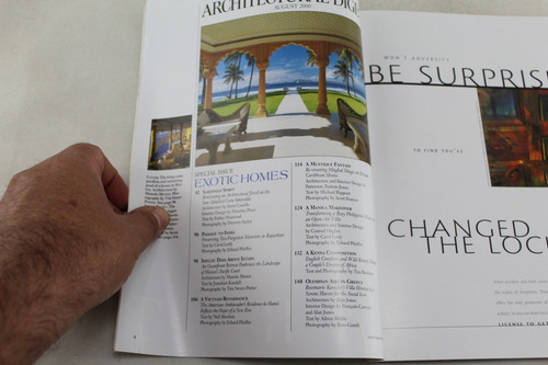 R057 Architectural Digest -- August 2000 Exotic Homes (Usado)